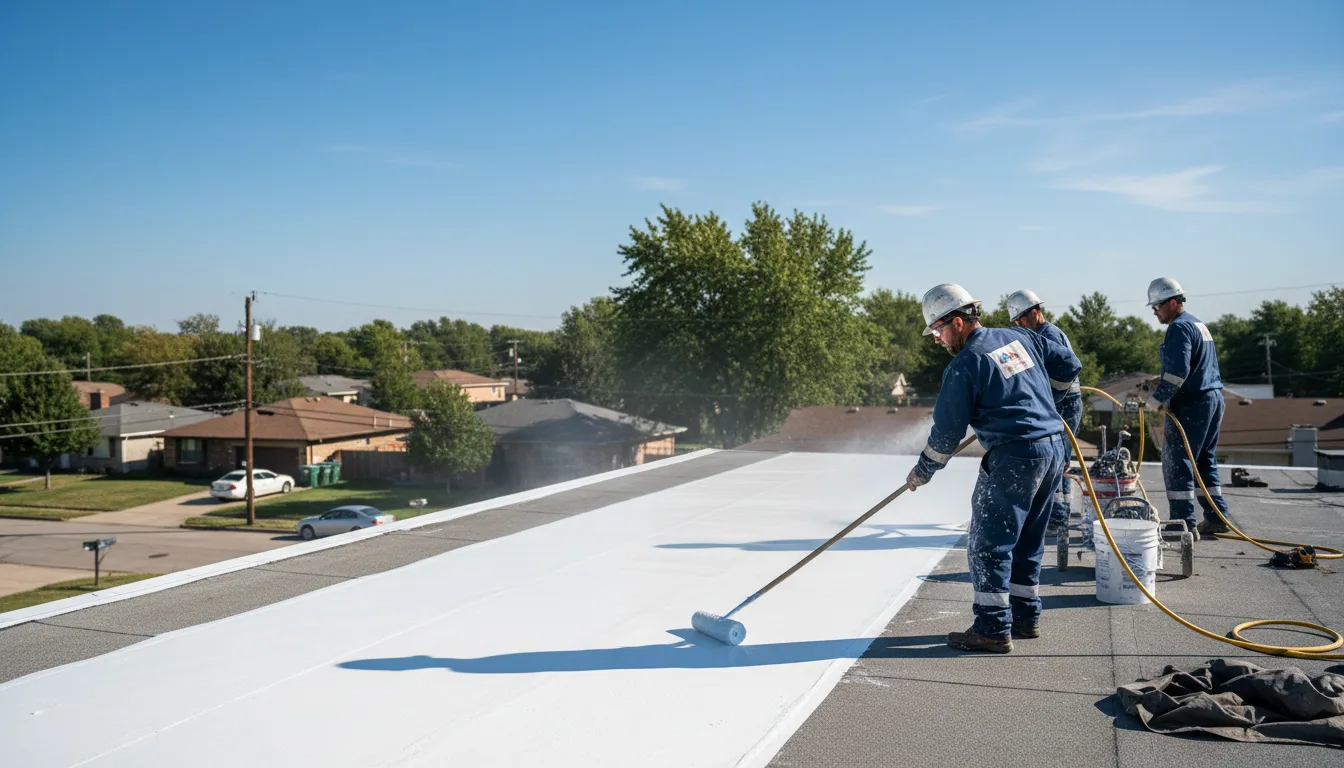 Commercial roof coating in Haltom City, TX near me